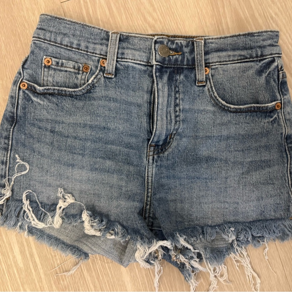 Pistola Light Wash Distressed Denim Cutoff Shorts